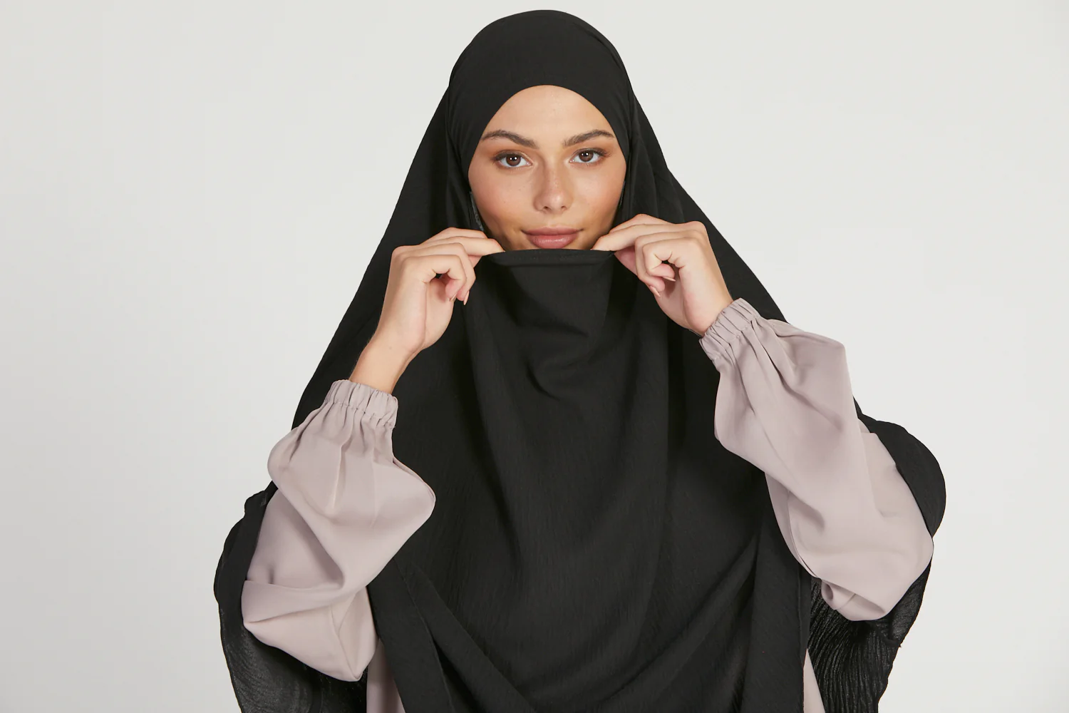 One Layer Khimar - Black - Image 4