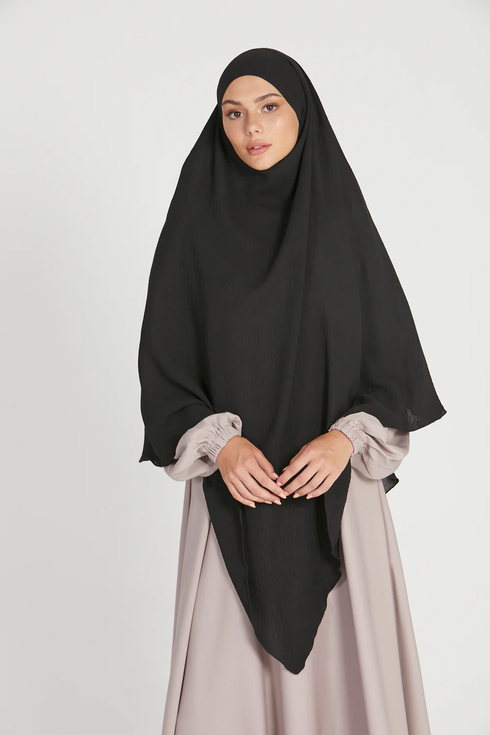 One Layer Khimar - Black - Image 7
