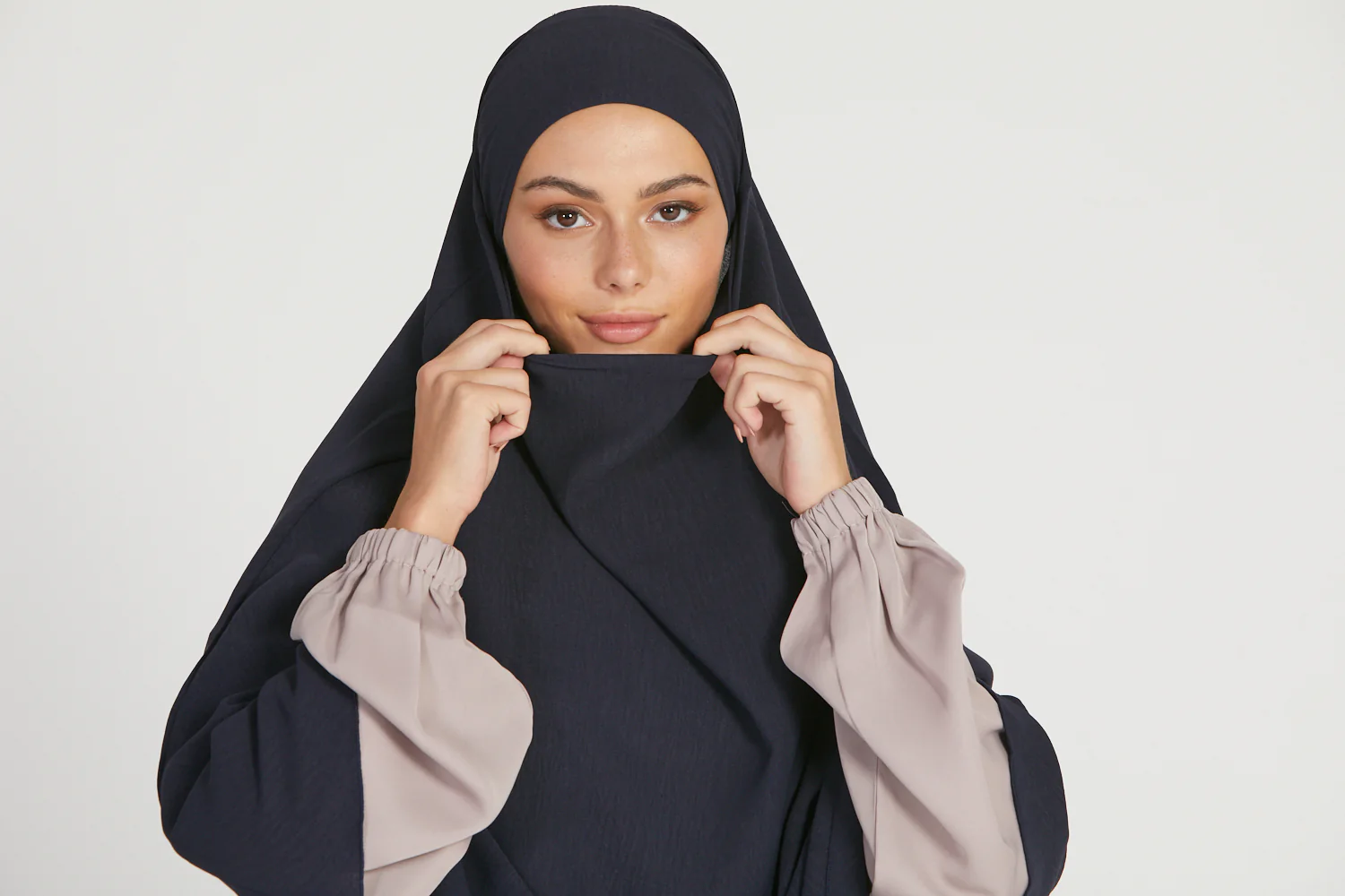 One Layer Khimar - Navy - Image 4