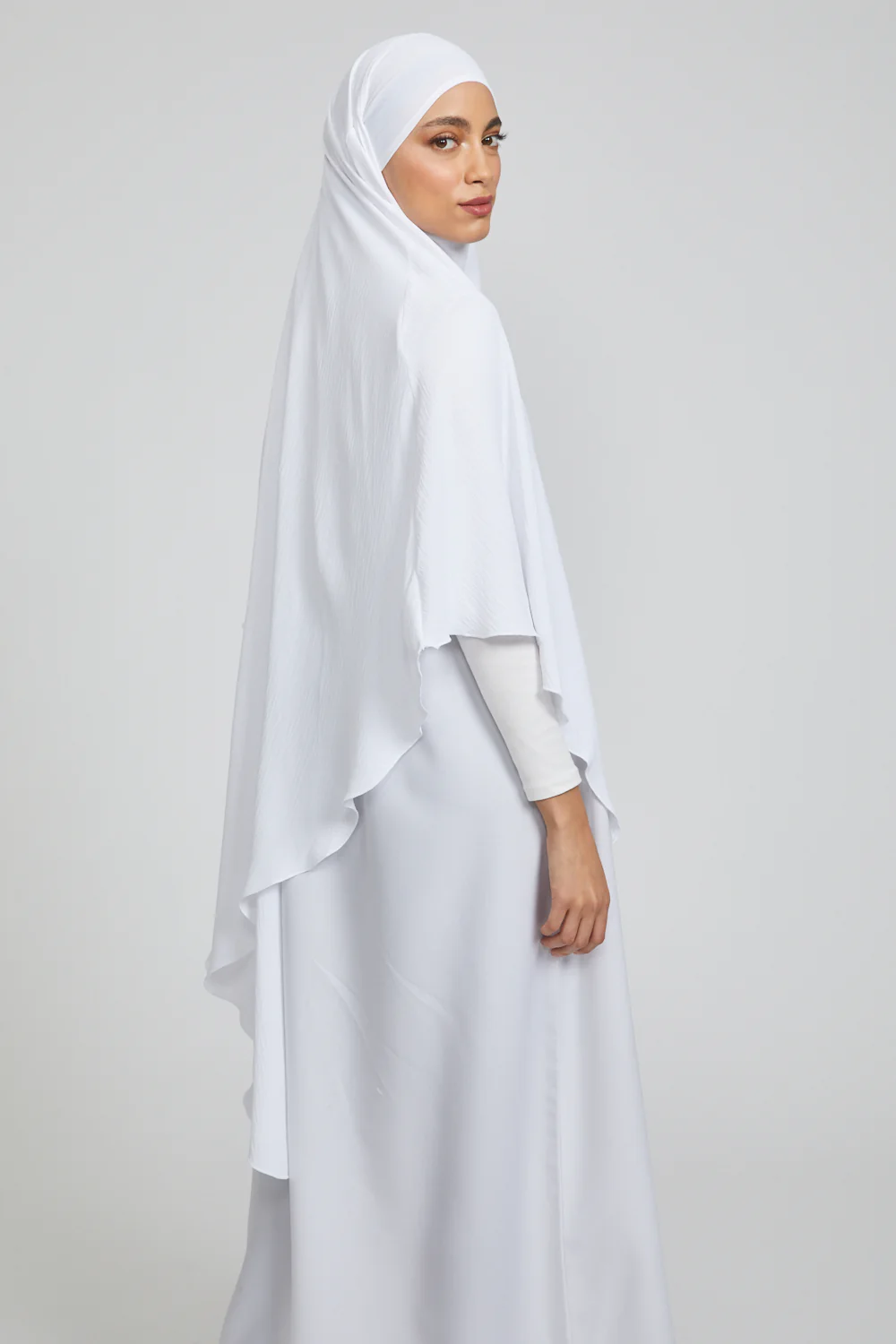 One Layer Khimar - White - Image 3