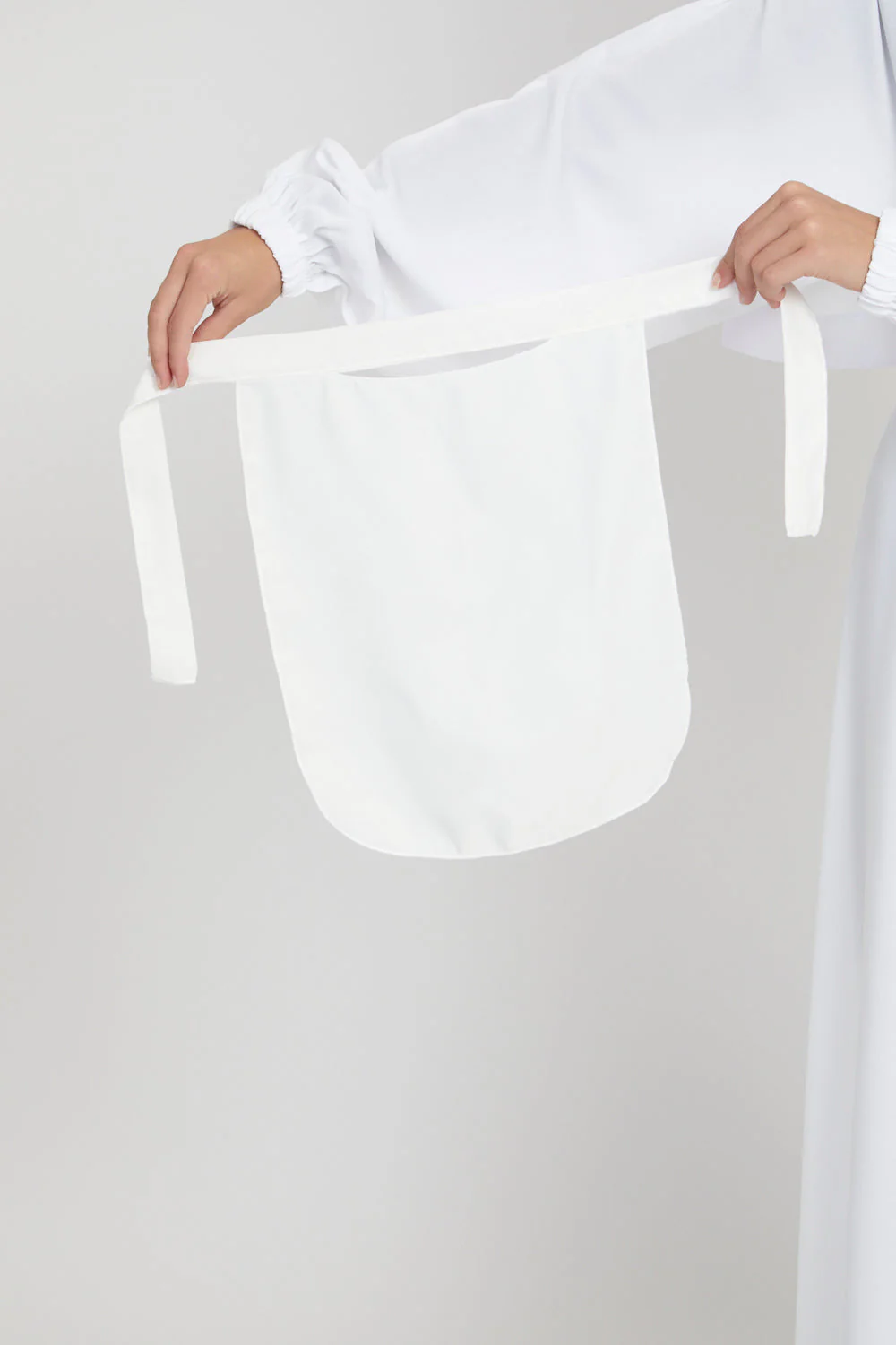 One Piece Full Length Jilbab/ Prayer Abaya - Pure White - Image 5