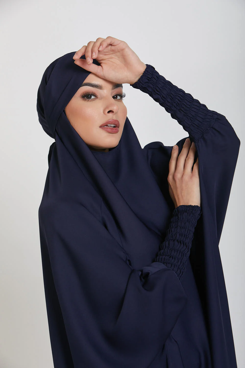 One Piece Full Length Jilbab/ Prayer Abaya - Royal Navy - Image 10