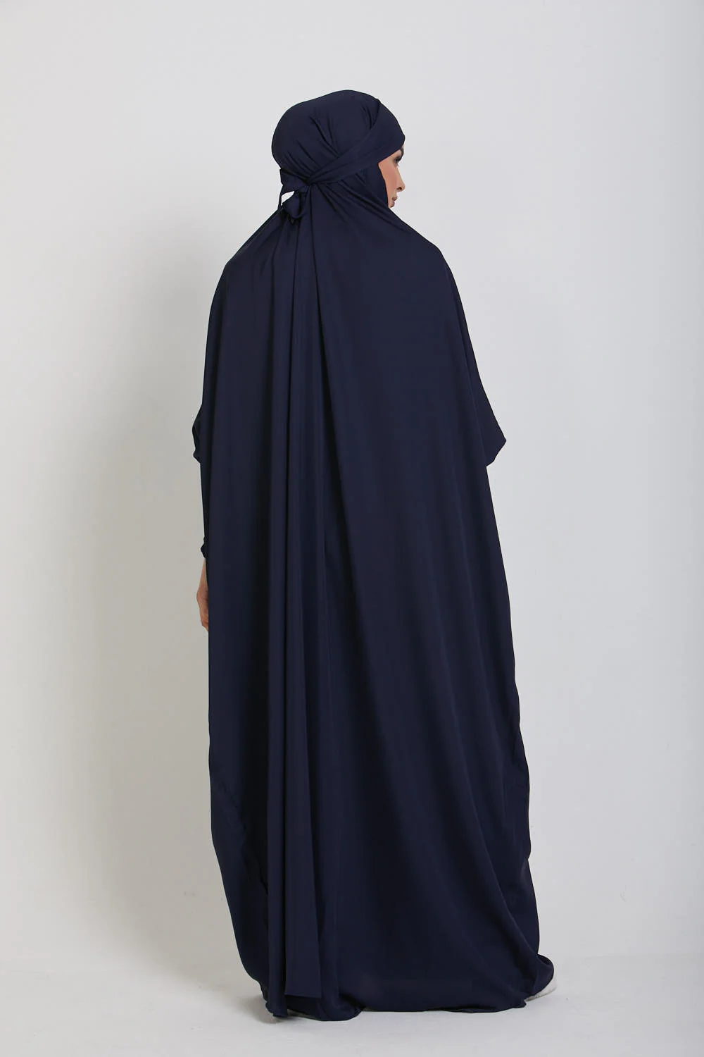 One Piece Full Length Jilbab/ Prayer Abaya - Royal Navy - Image 8