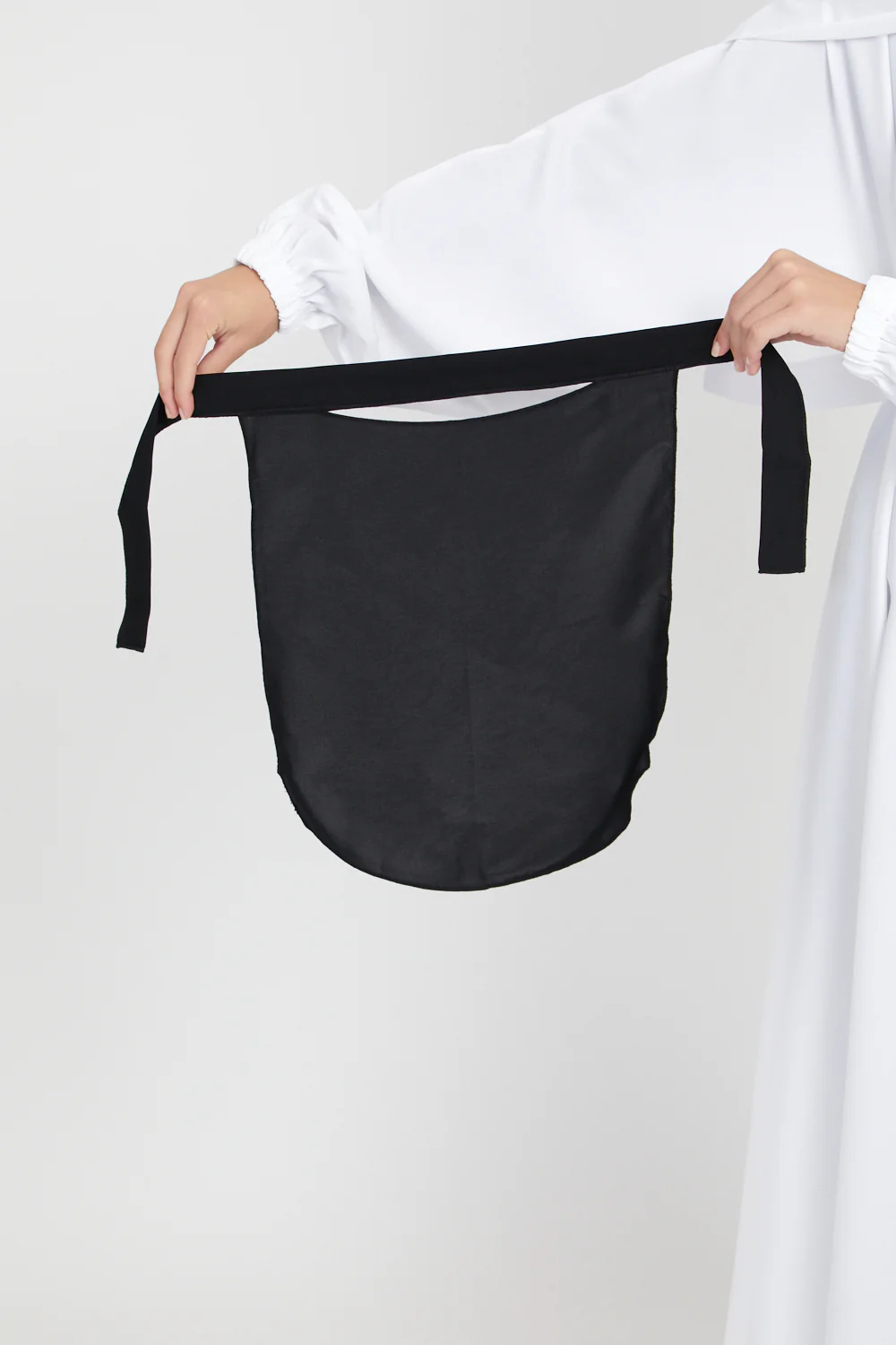 One Piece Jilbab/Prayer Abaya - Zipped Cuffs And Pockets - Black - Image 10