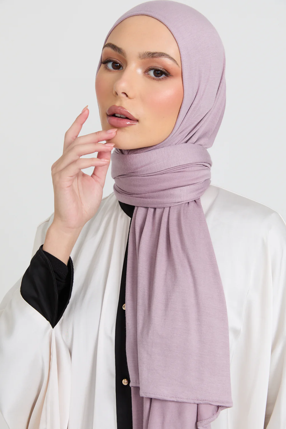 Orchid Blush Jersey Hijab - Image 3