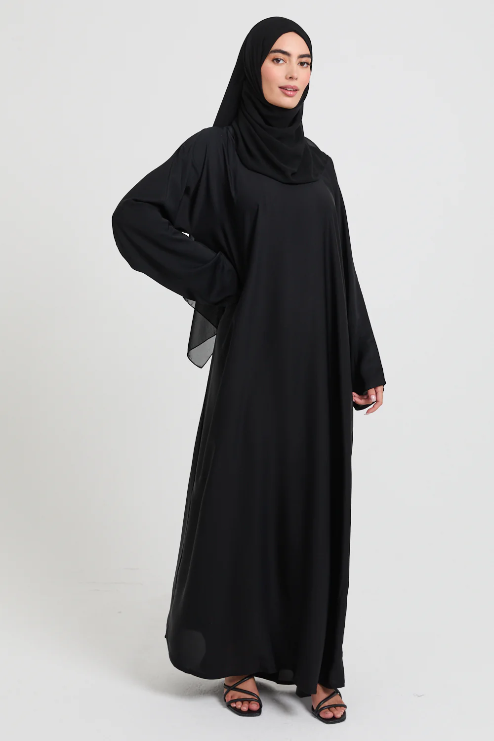 Plain Black Abaya - Image 4
