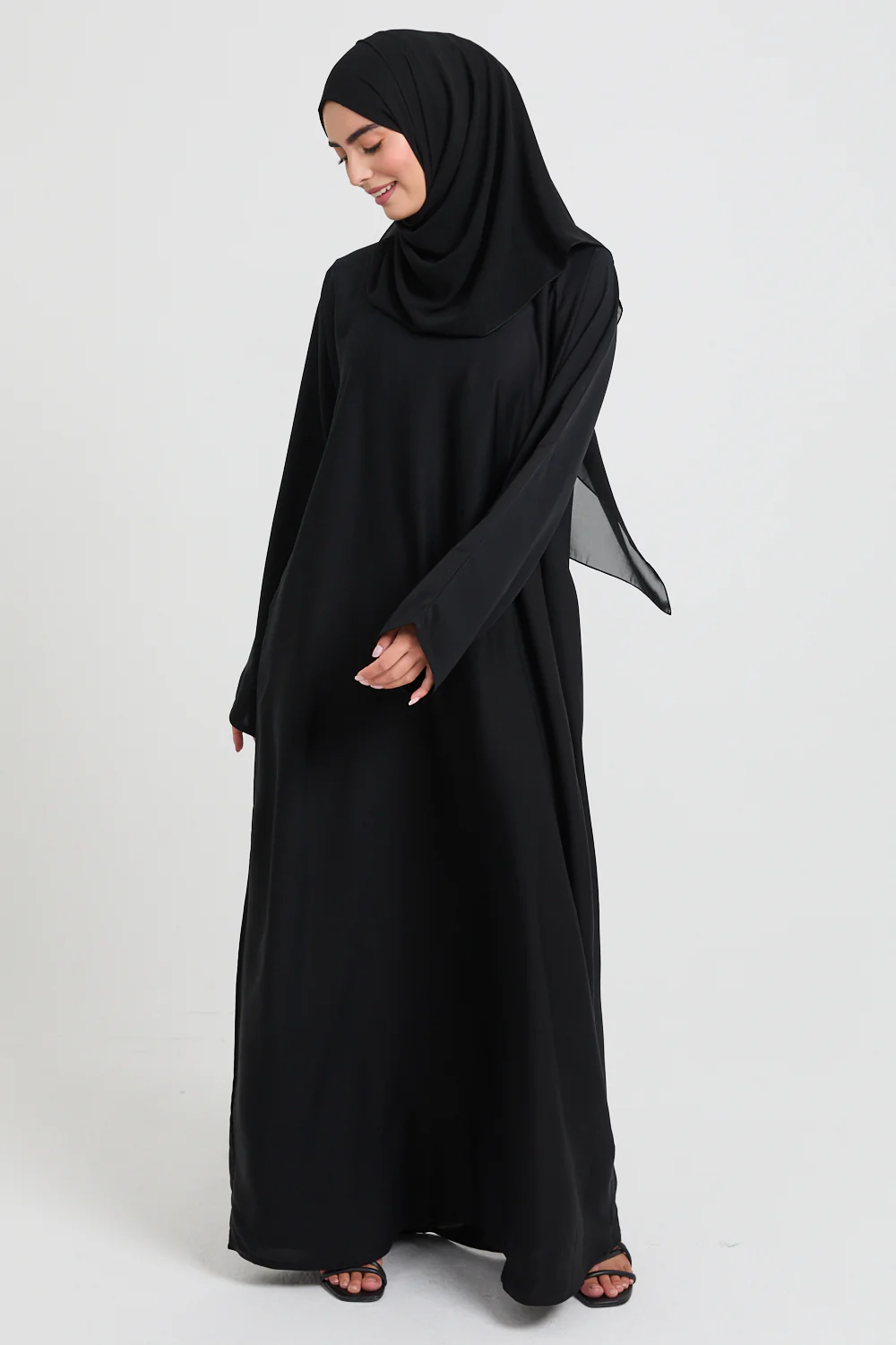 Plain Black Abaya - Image 5