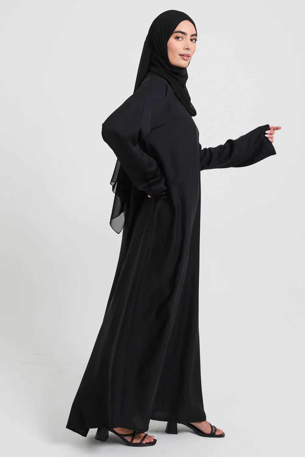 Plain Black Abaya - Image 6