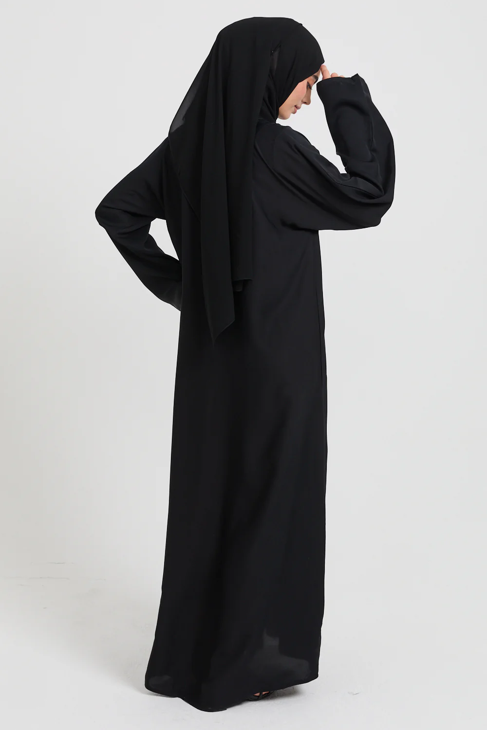Plain Black Abaya - Image 7