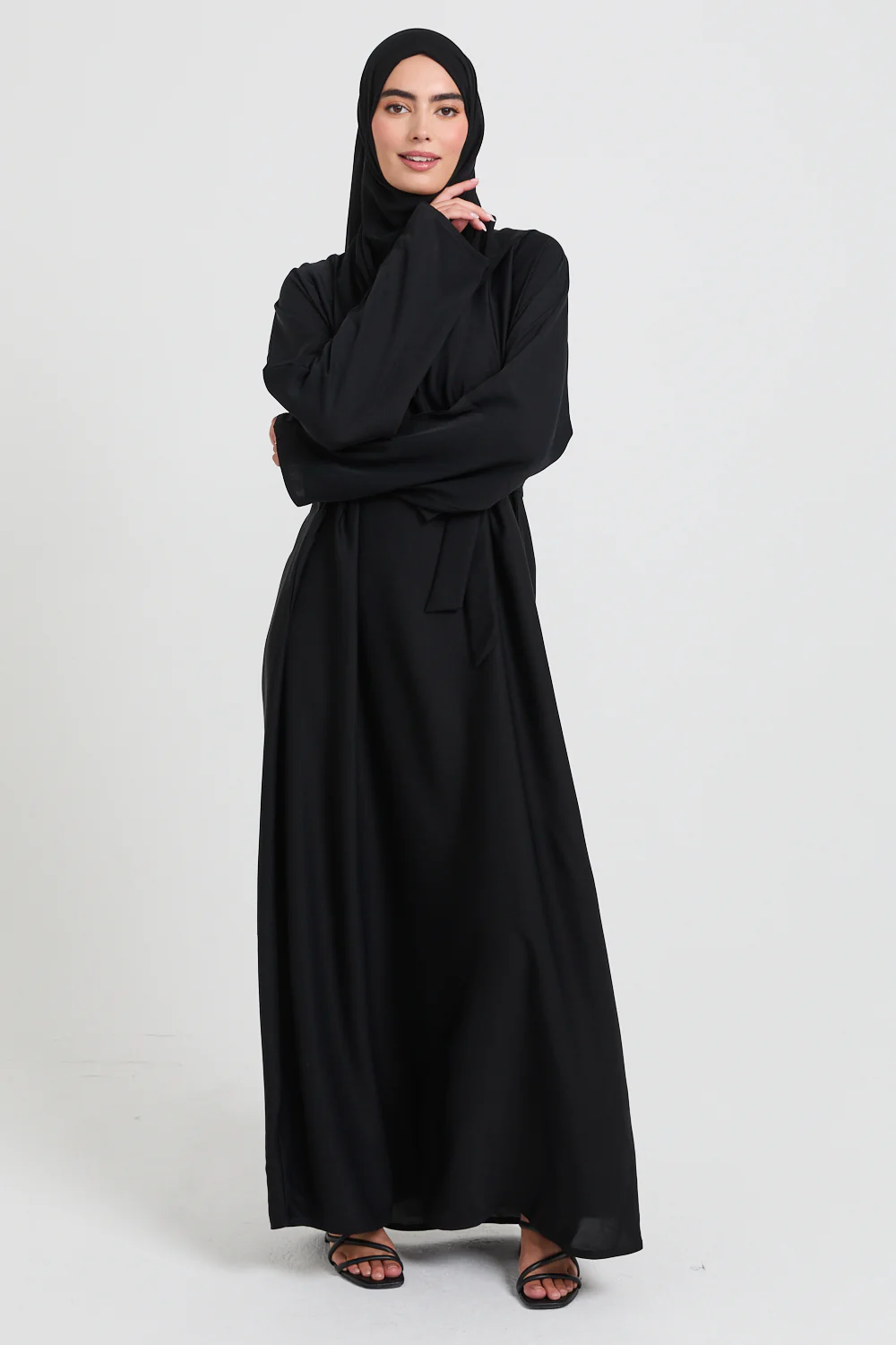 Plain Black Abaya - Image 8