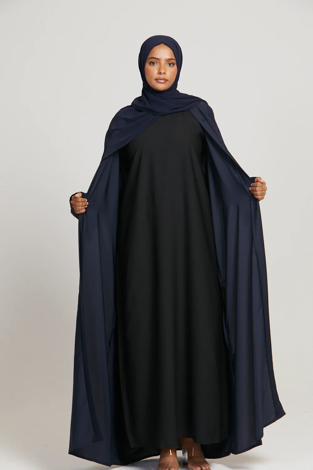 Plus Size Black Inner Slip Dress - LONG SLEEVE - Image 4