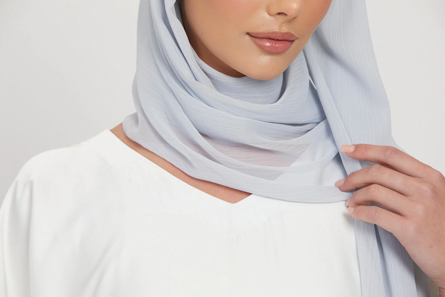 Plus Size LONG SLEEVE Premium Satin Inner Slip Dress - White - WITH LINING - Image 2