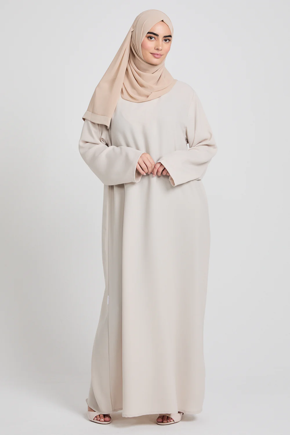 Plus Size Nude Inner Slip Dress - LONG SLEEVE