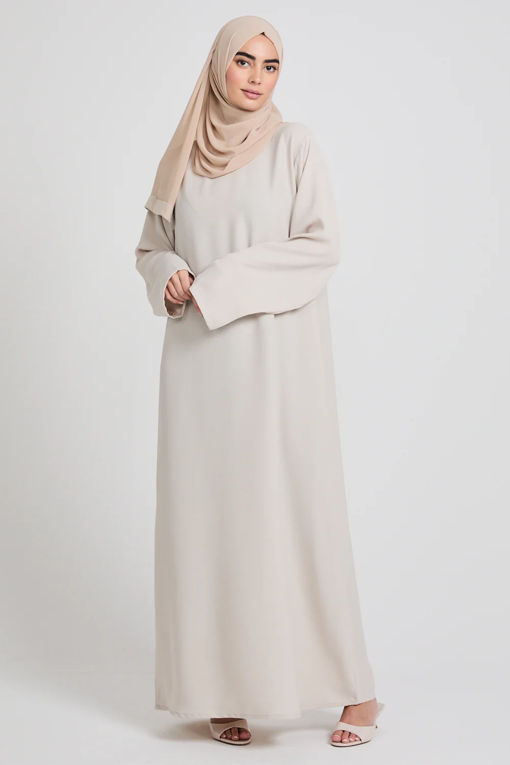 Plus Size Nude Inner Slip Dress - LONG SLEEVE - Image 3
