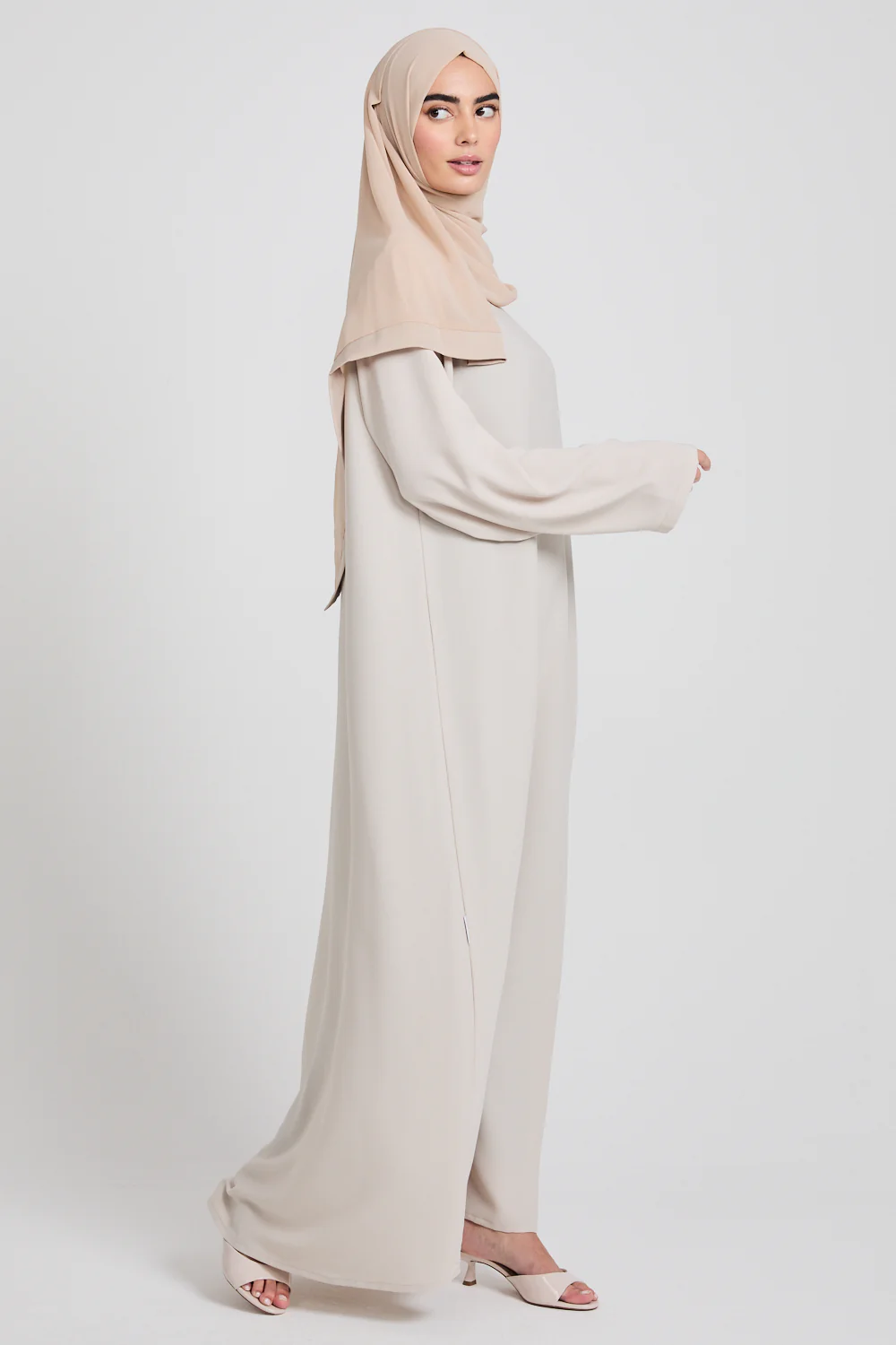 Plus Size Nude Inner Slip Dress - LONG SLEEVE - Image 4