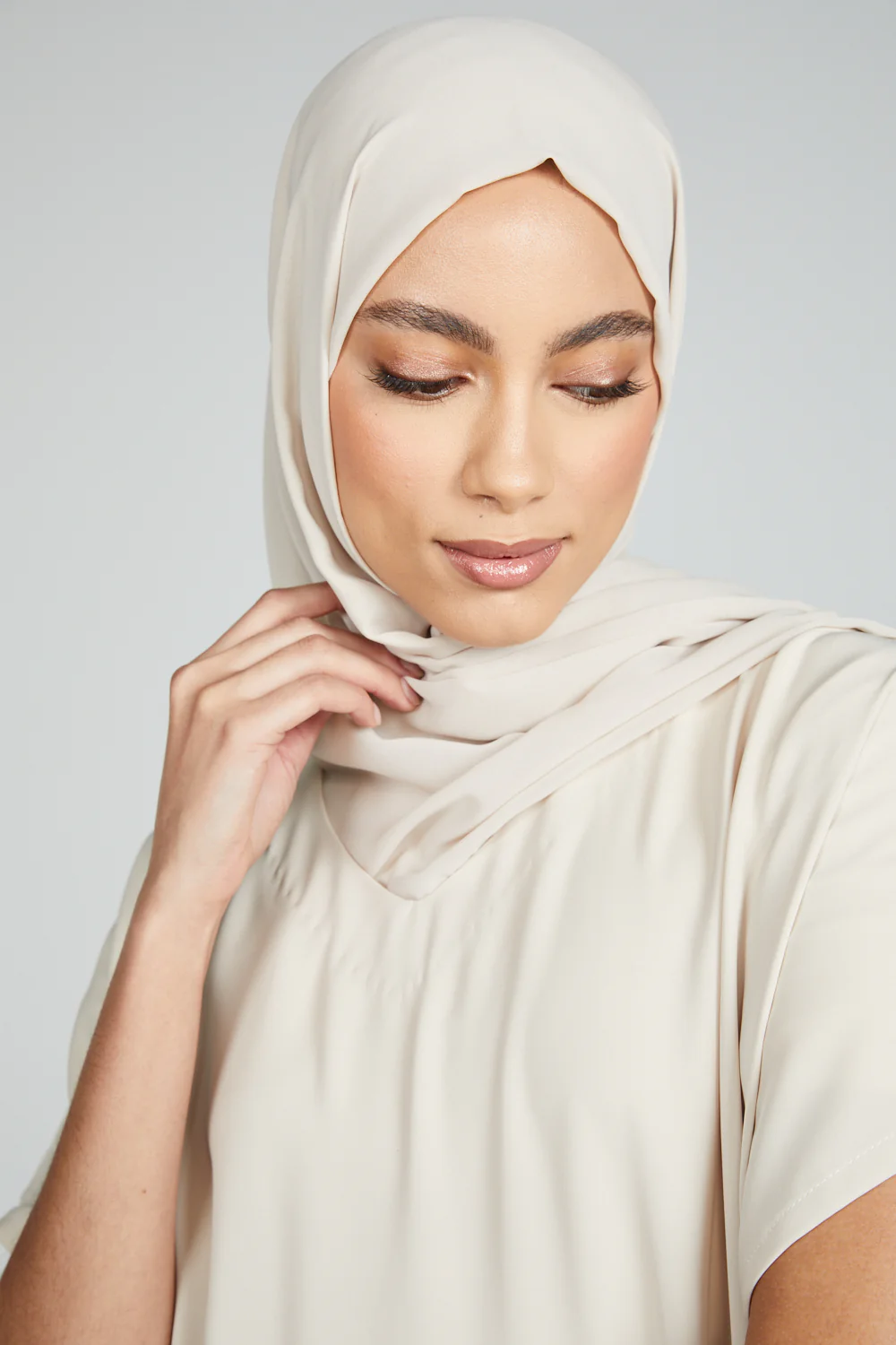 Plus Size Premium Nidha Inner Slip Dress - Almond Milk - Image 2