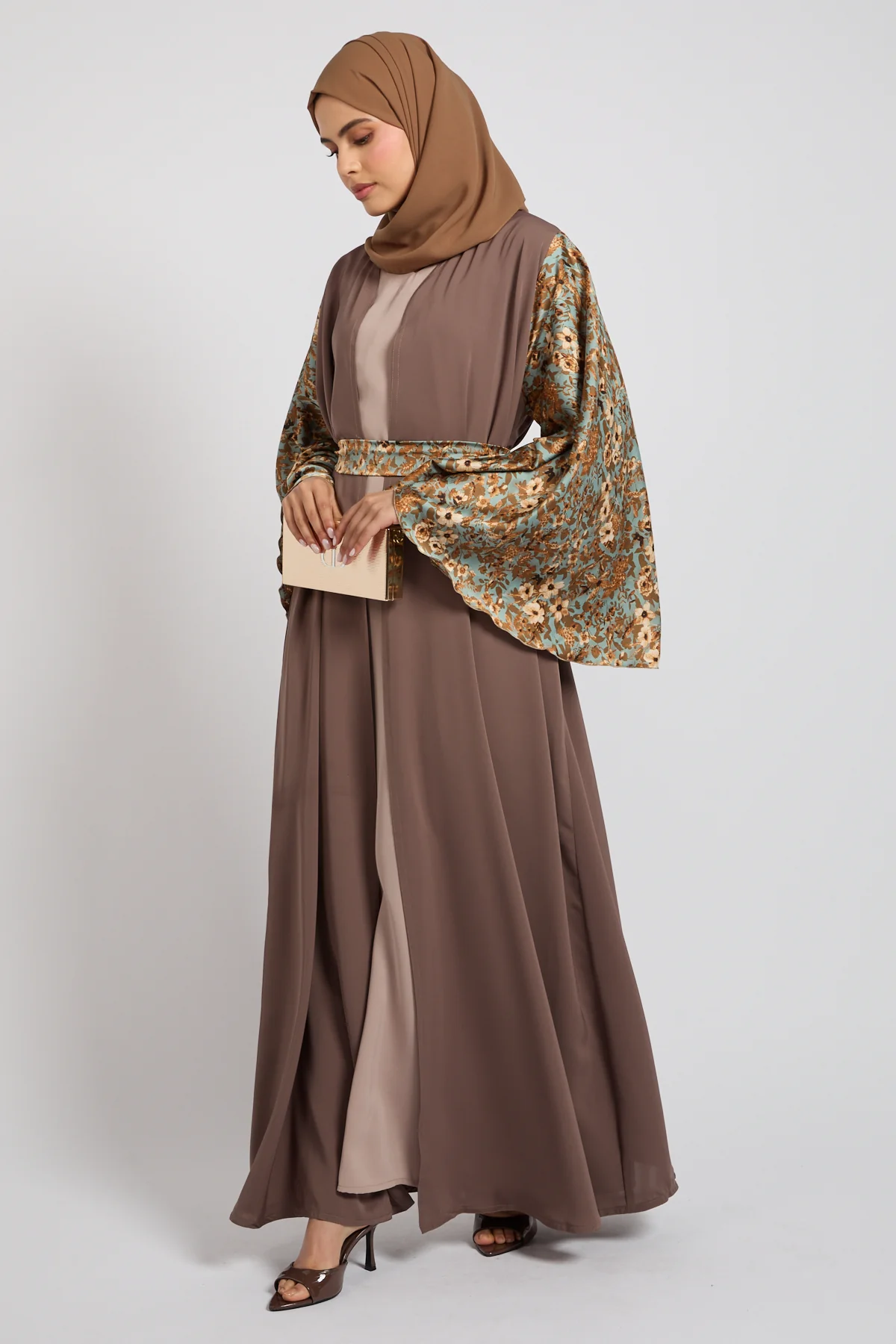 Premium Arabesque Bloom Open Abaya - LIMITED EDITION