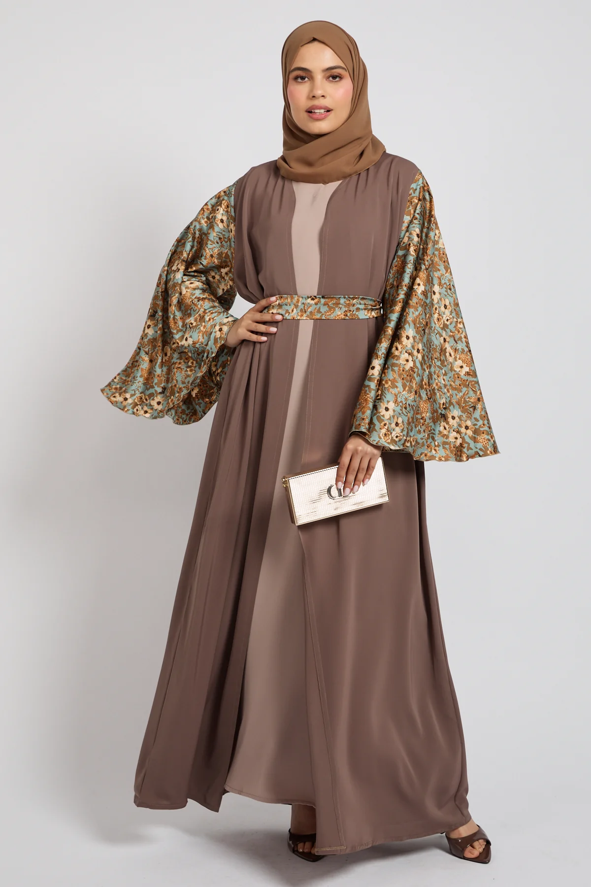 Premium Arabesque Bloom Open Abaya - LIMITED EDITION - Image 3