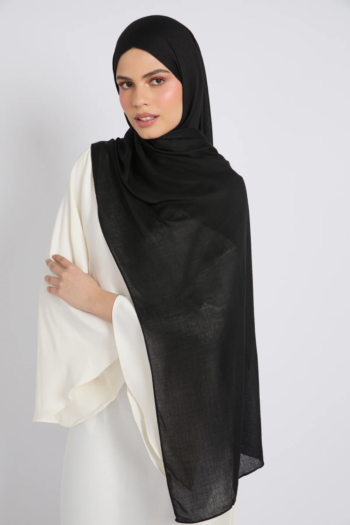 Premium Bamboo Modal Hijab - Black