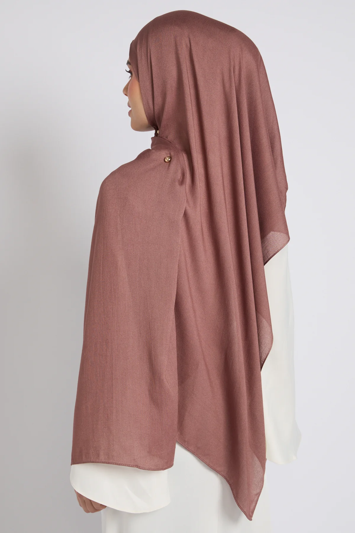 Premium Bamboo Modal Hijab - Deep Taupe - Image 5