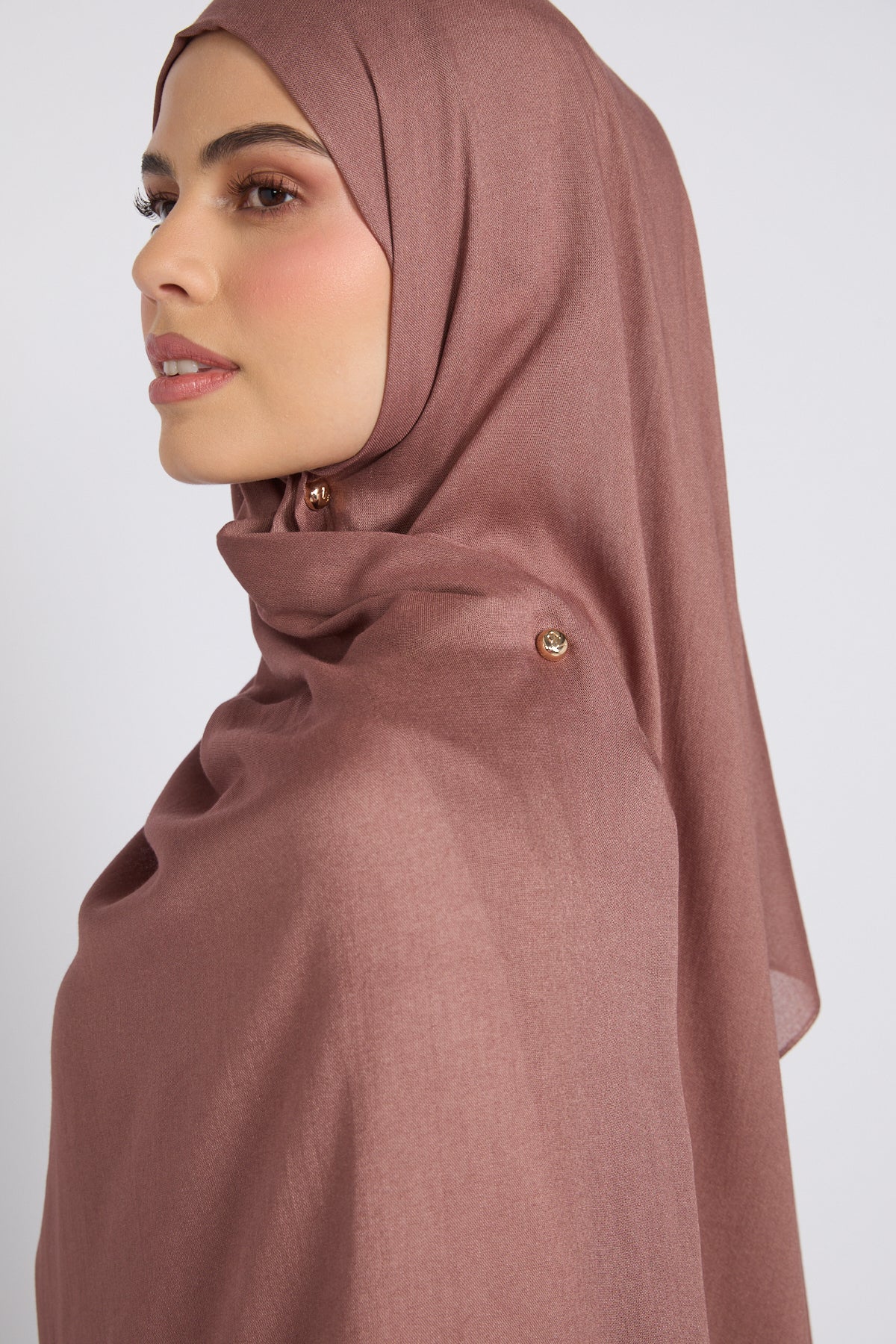 Premium Bamboo Modal Hijab - Deep Taupe - Image 6