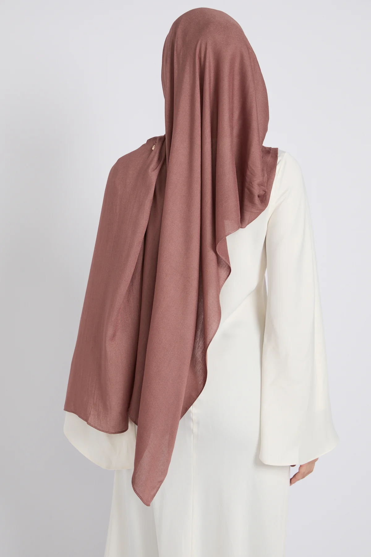 Premium Bamboo Modal Hijab - Deep Taupe - Image 7