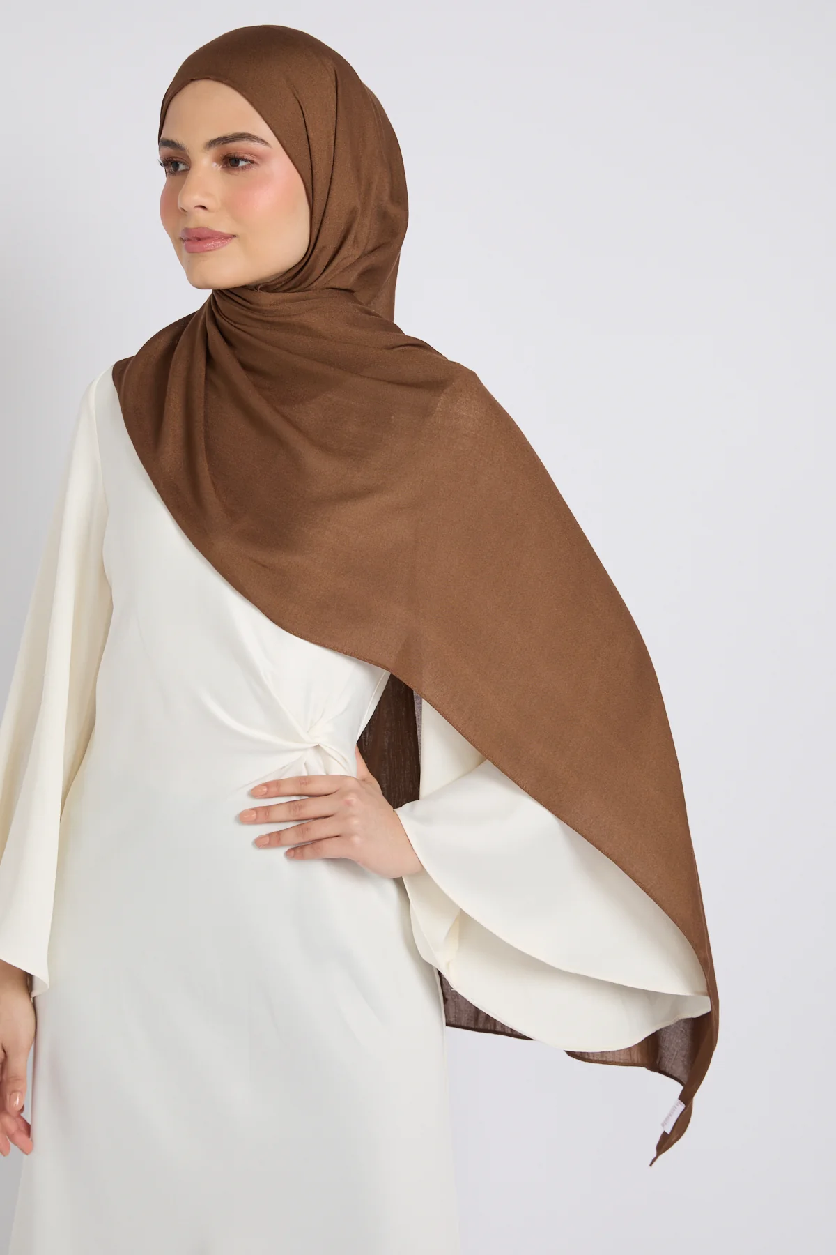 Premium Bamboo Modal Hijab - Desert Palm