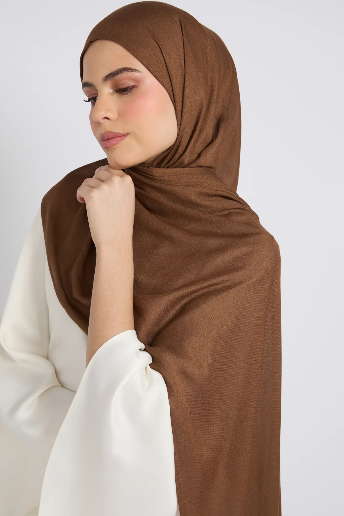 Premium Bamboo Modal Hijab - Desert Palm - Image 4