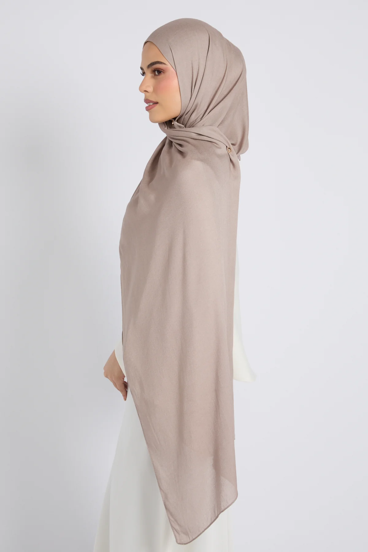 Premium Bamboo Modal Hijab - Dove - Image 3