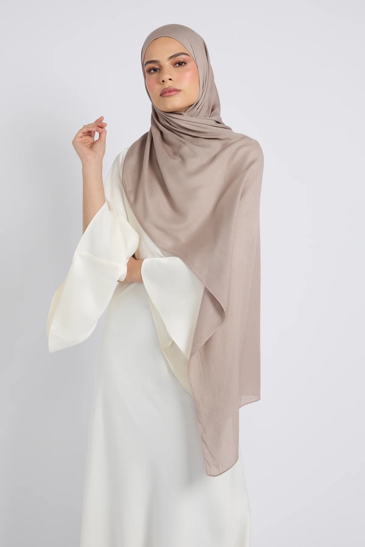 Premium Bamboo Modal Hijab - Dove - Image 5