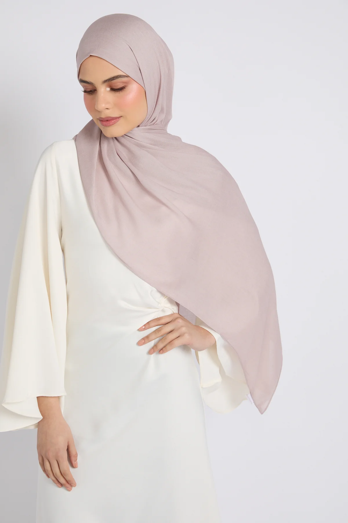 Premium Bamboo Modal Hijab - Lilac Ash
