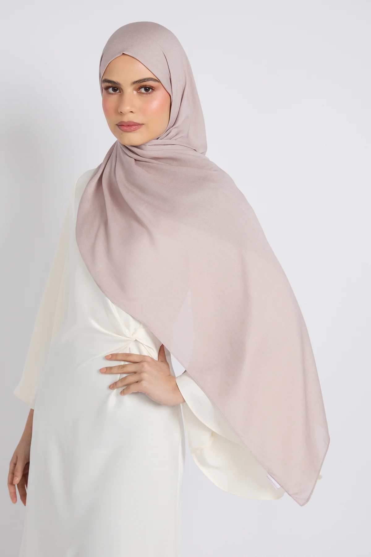 Premium Bamboo Modal Hijab - Lilac Ash - Image 5