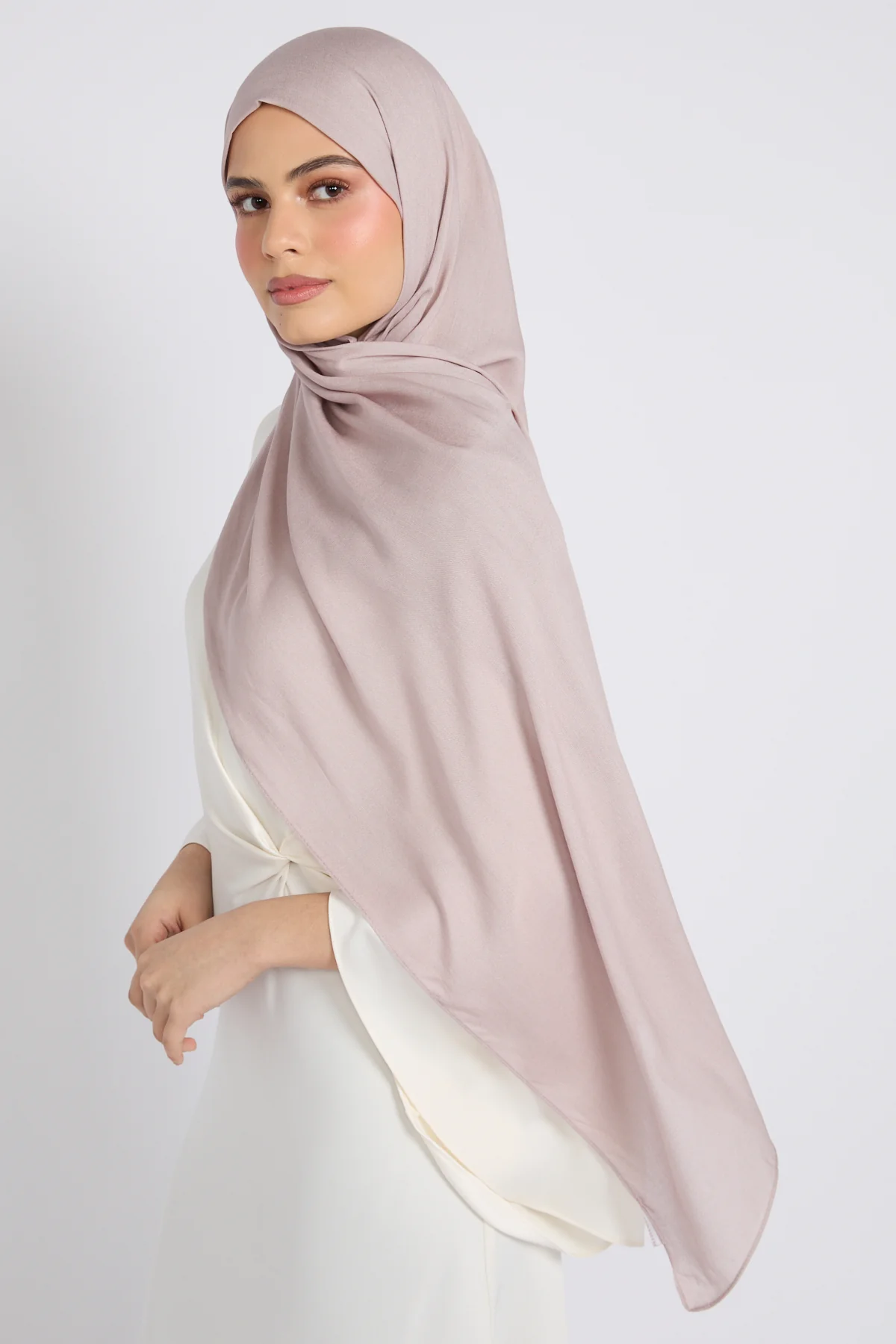 Premium Bamboo Modal Hijab - Lilac Ash - Image 6