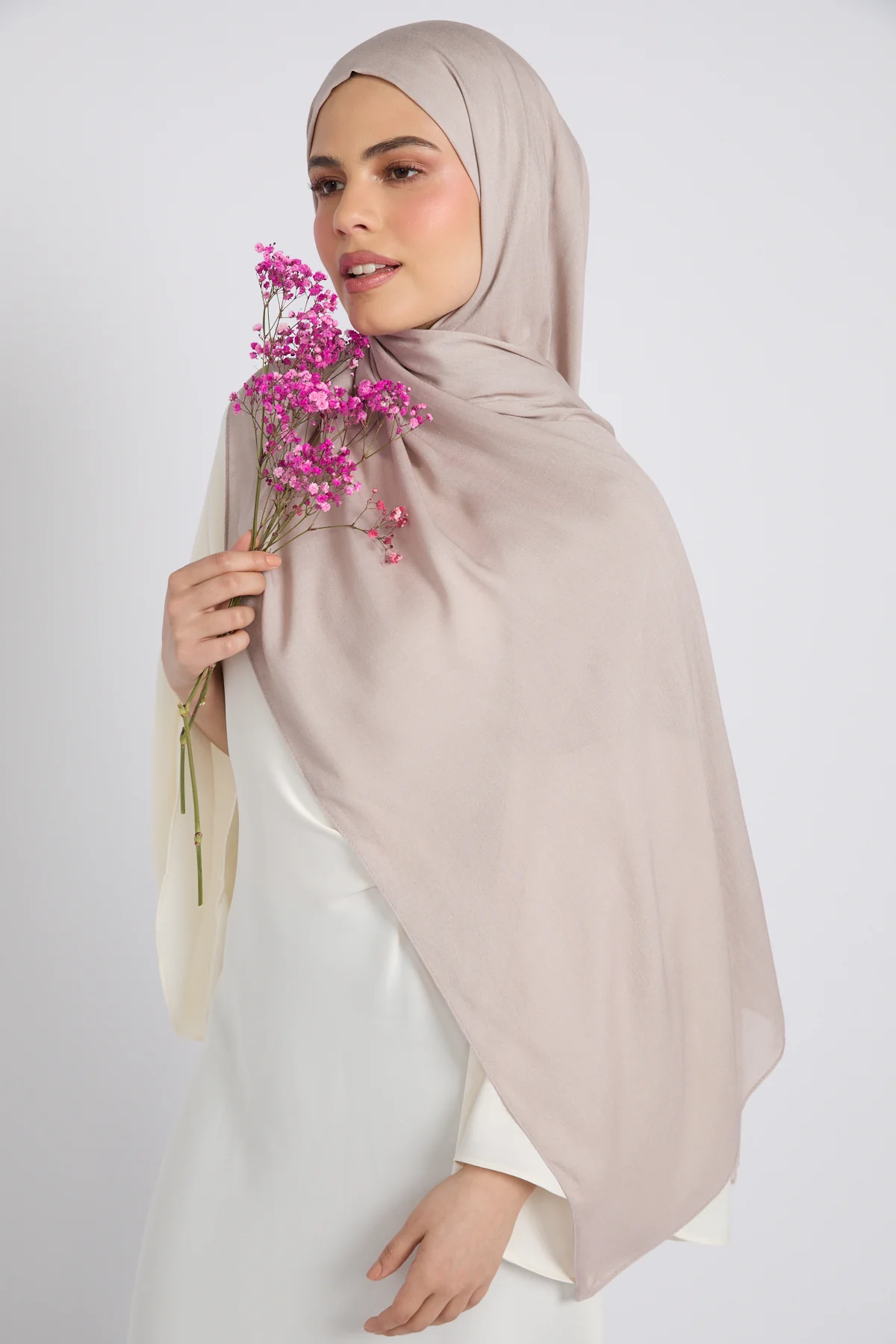 Premium Bamboo Modal Hijab - Pumice Stone