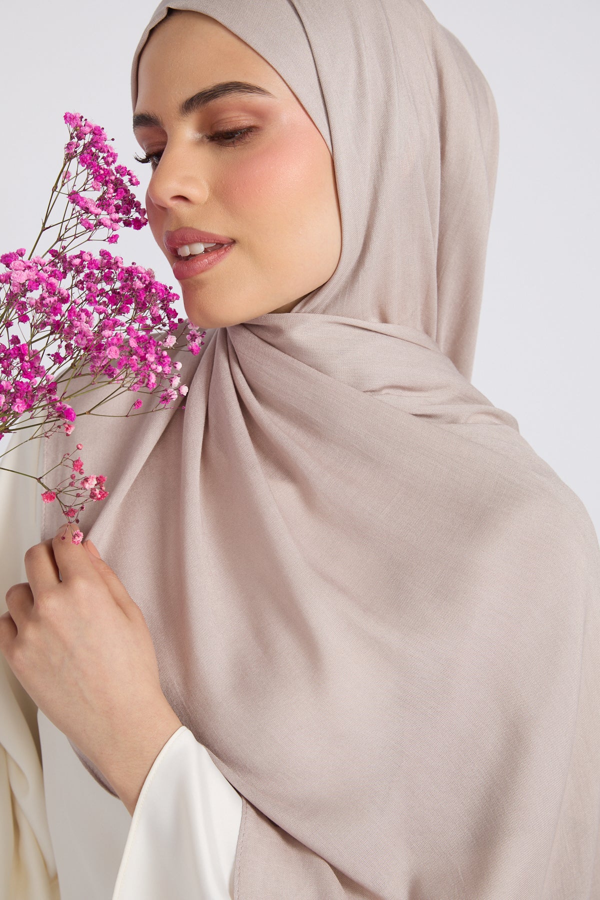 Premium Bamboo Modal Hijab - Pumice Stone - Image 4