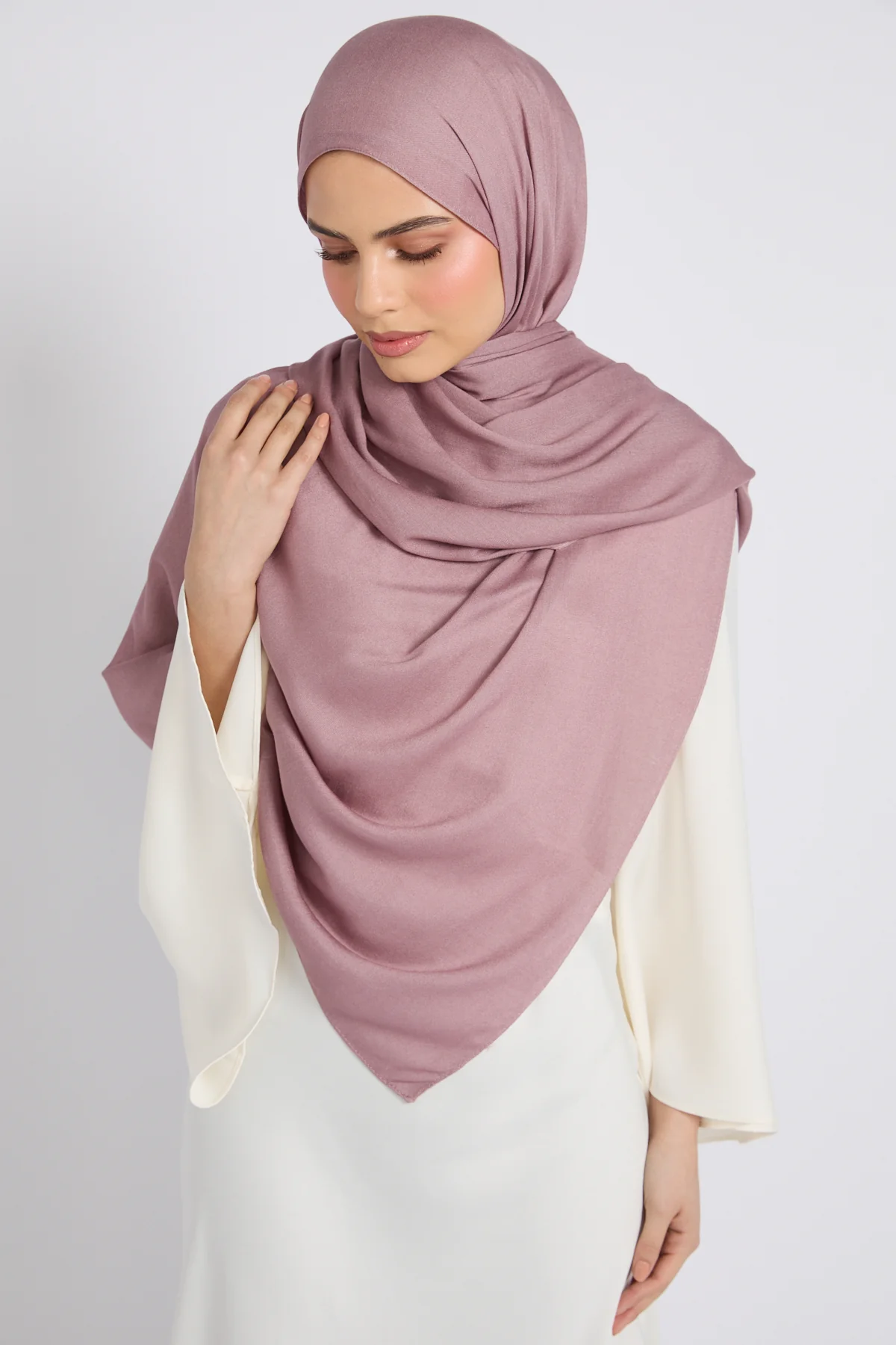 Premium Bamboo Modal Hijab - Purple Dove