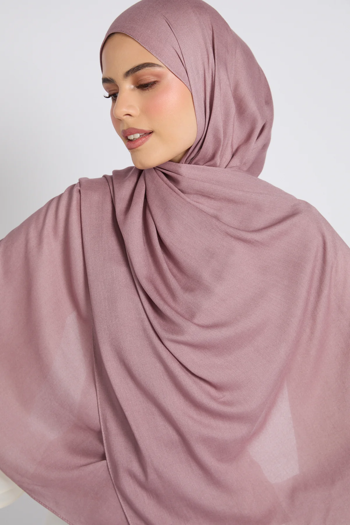 Premium Bamboo Modal Hijab - Purple Dove - Image 2