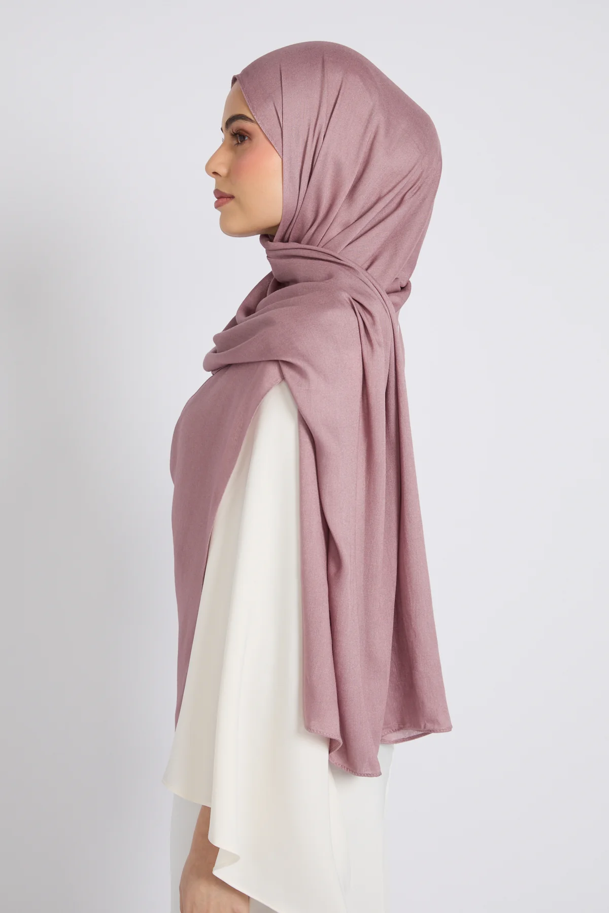 Premium Bamboo Modal Hijab - Purple Dove - Image 3