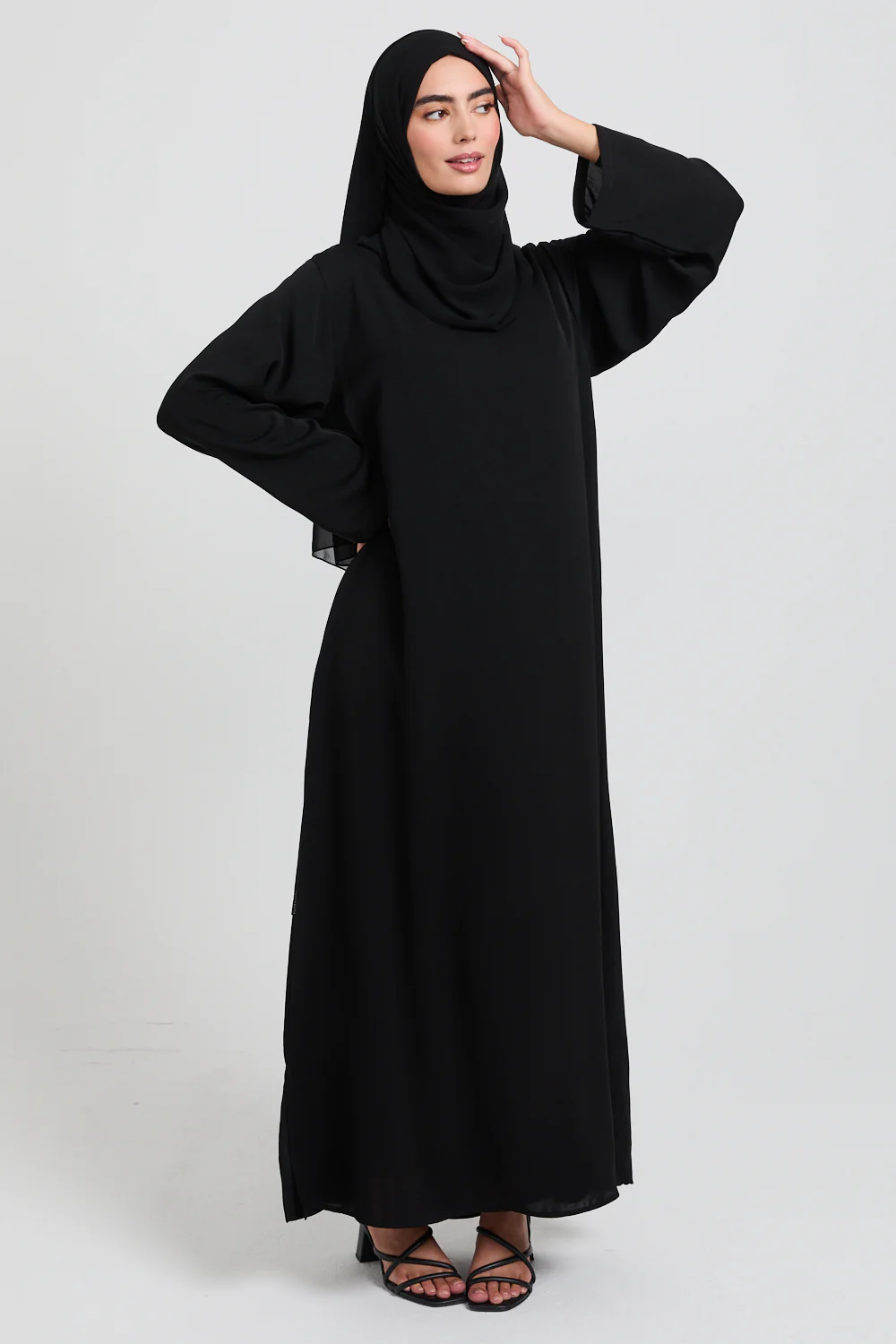 Premium Black Nidha Inner Slip Dress - LONG SLEEVE - Image 3