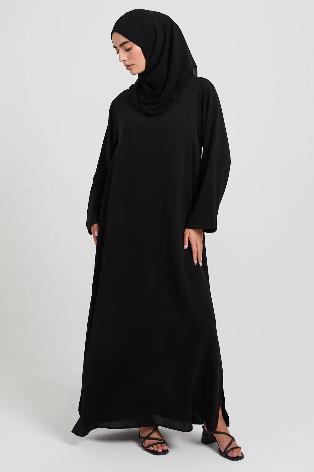 Premium Black Nidha Inner Slip Dress - LONG SLEEVE - Image 5