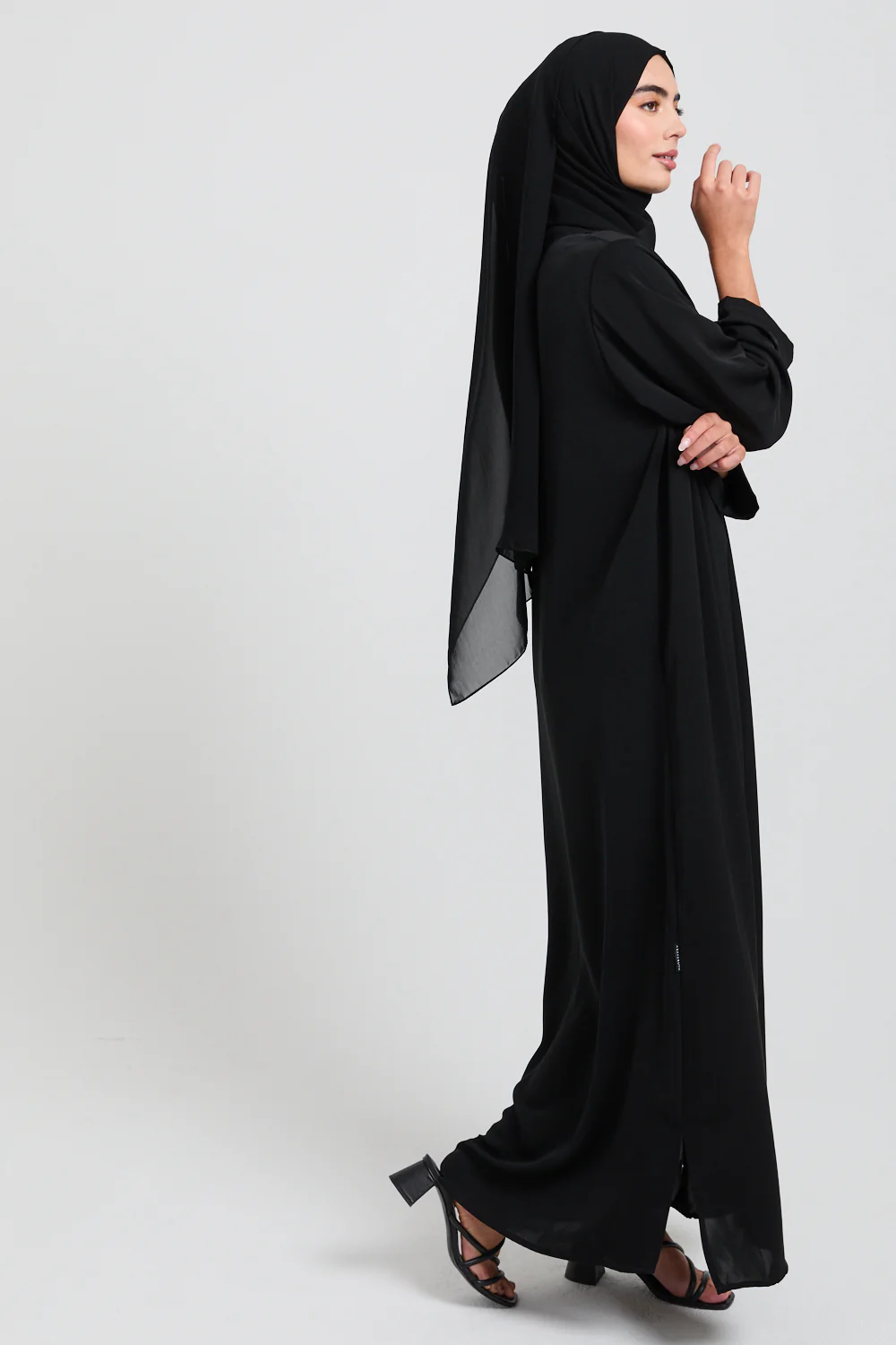 Premium Black Nidha Inner Slip Dress - LONG SLEEVE - Image 7