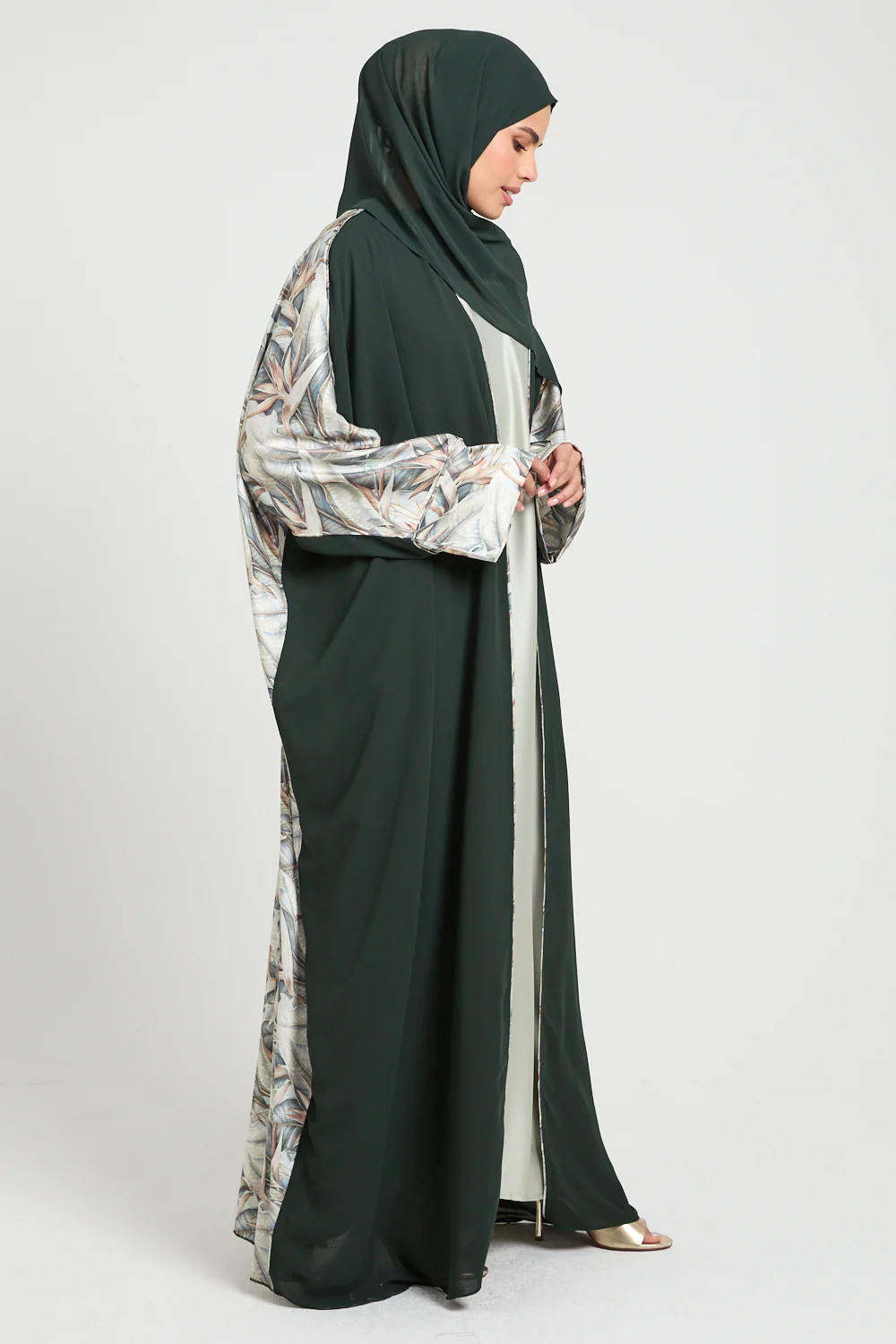 Premium Botanical Breeze Open Bisht – Deep Forest - LIMITED EDITION - Image 7
