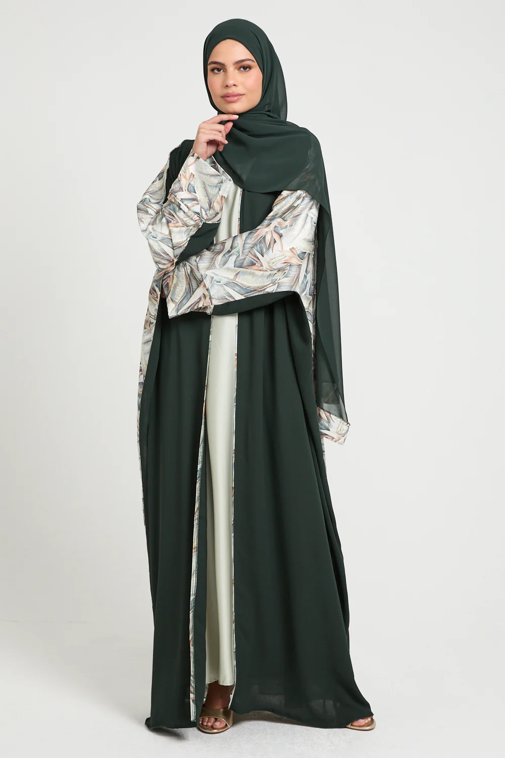 Premium Botanical Breeze Open Bisht – Deep Forest - LIMITED EDITION - Image 8