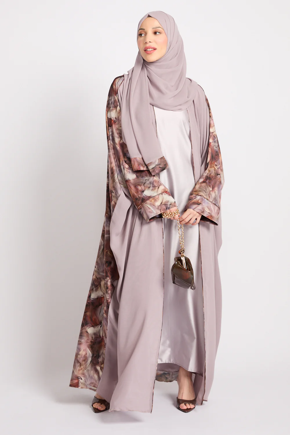 Premium Café Rose Marble Open Bisht - LIMITED EDITION - Image 2