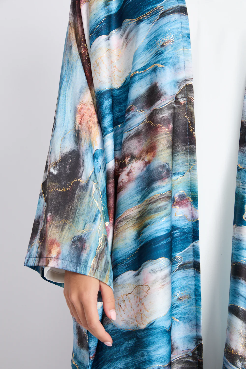 Premium Celestial Open Abaya – Ocean Sky - LIMITED EDITION - Image 4