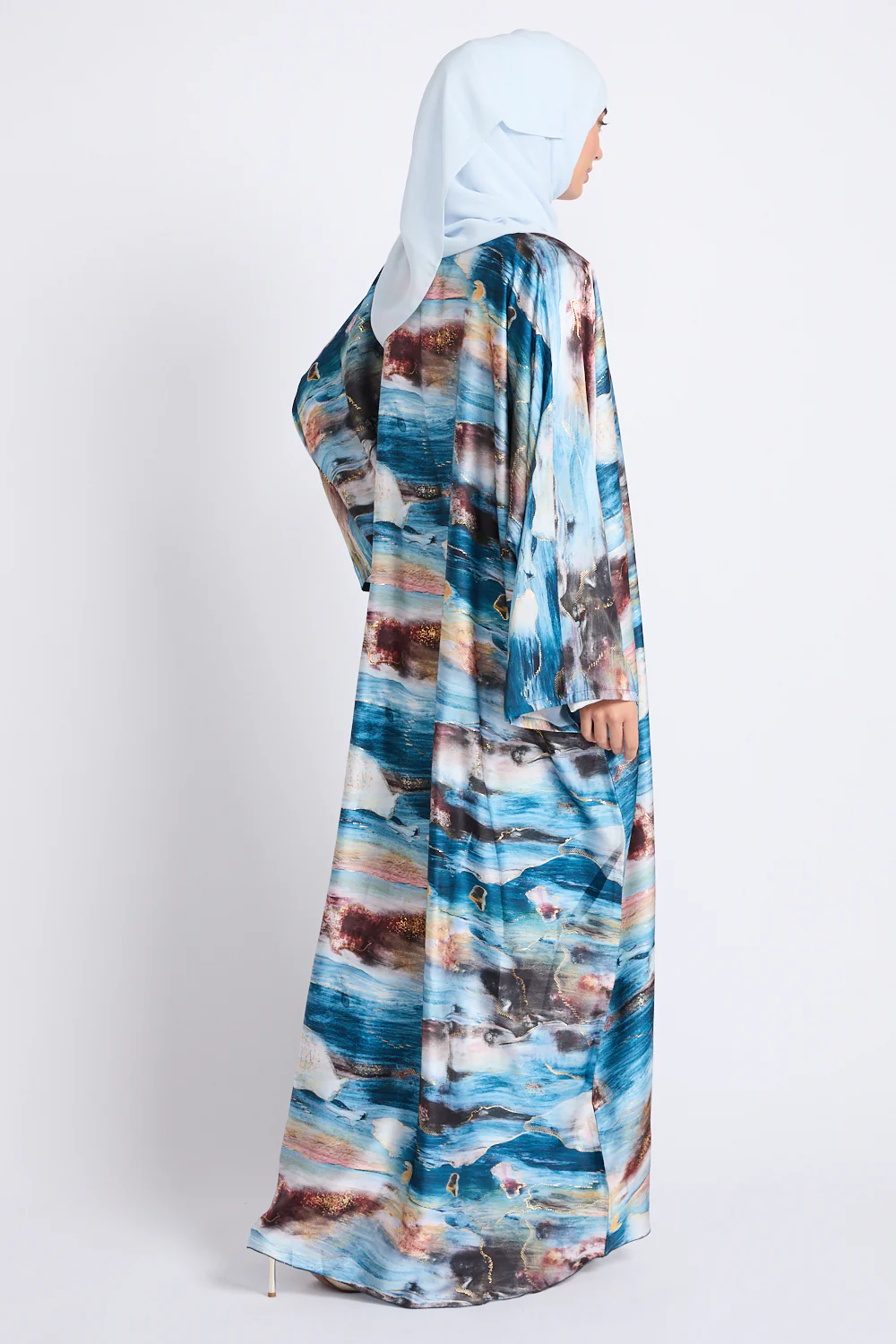 Premium Celestial Open Abaya – Ocean Sky - LIMITED EDITION - Image 5