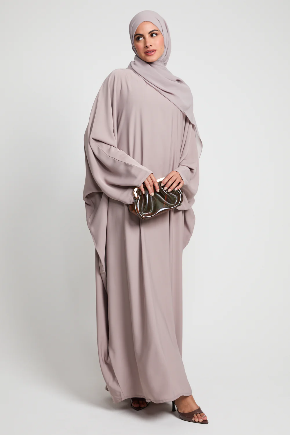 Premium Closed Farasha - Dusky Nude