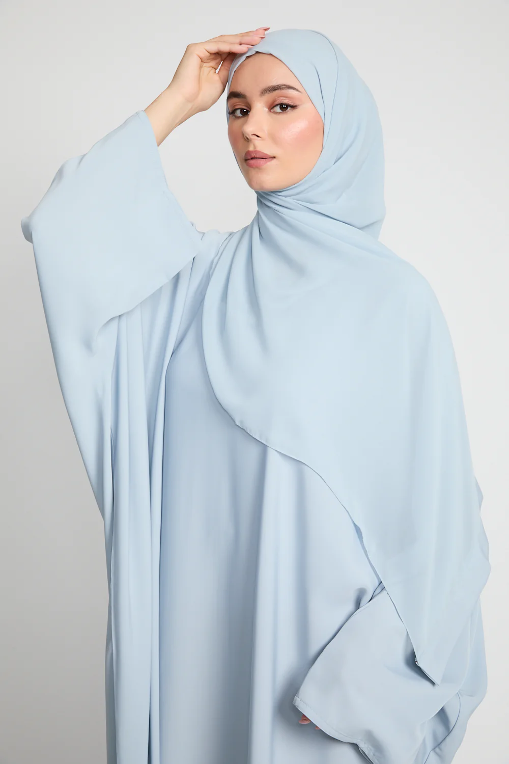 Premium Closed Farasha - Dusky Powder Blue - Image 2