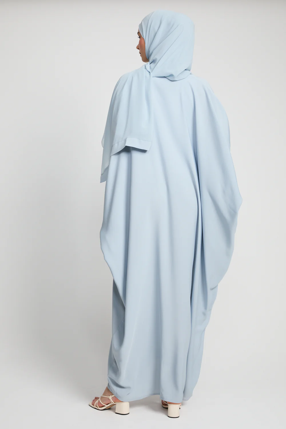 Premium Closed Farasha - Dusky Powder Blue - Image 9