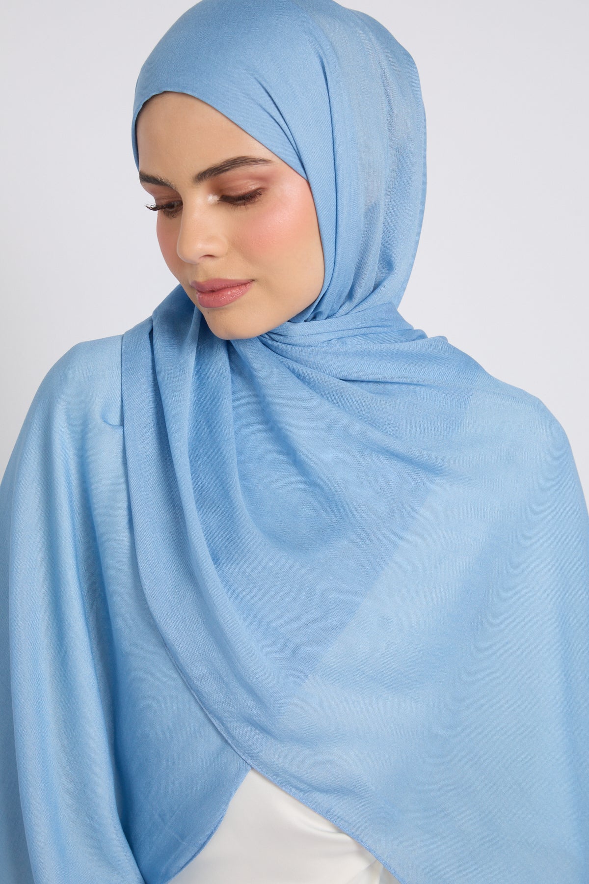 Premium Cotton Modal Hijab - Endless Sky - Image 2